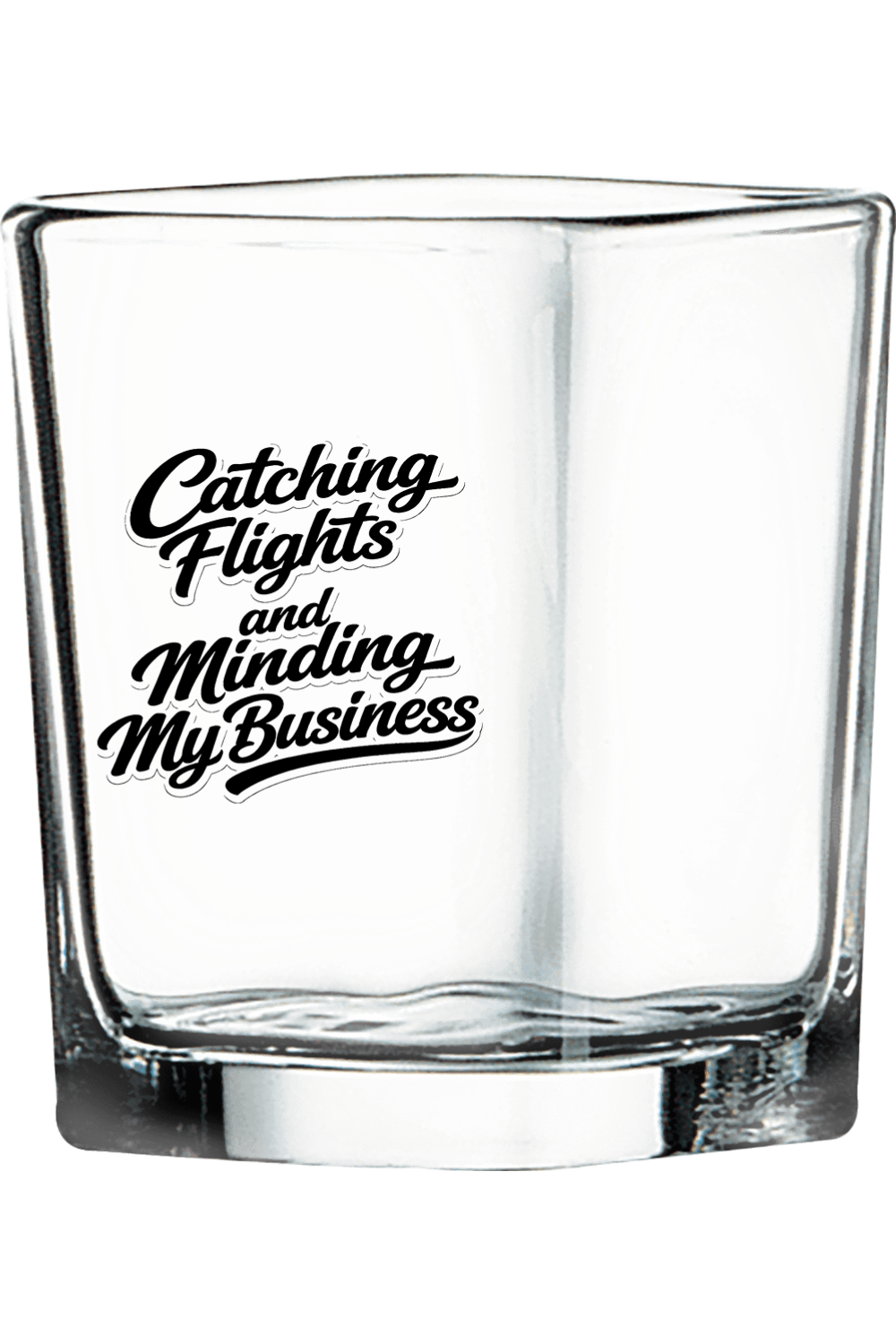 Minding My Business - Black Font 2 1/4 oz. Square Shot Glass
