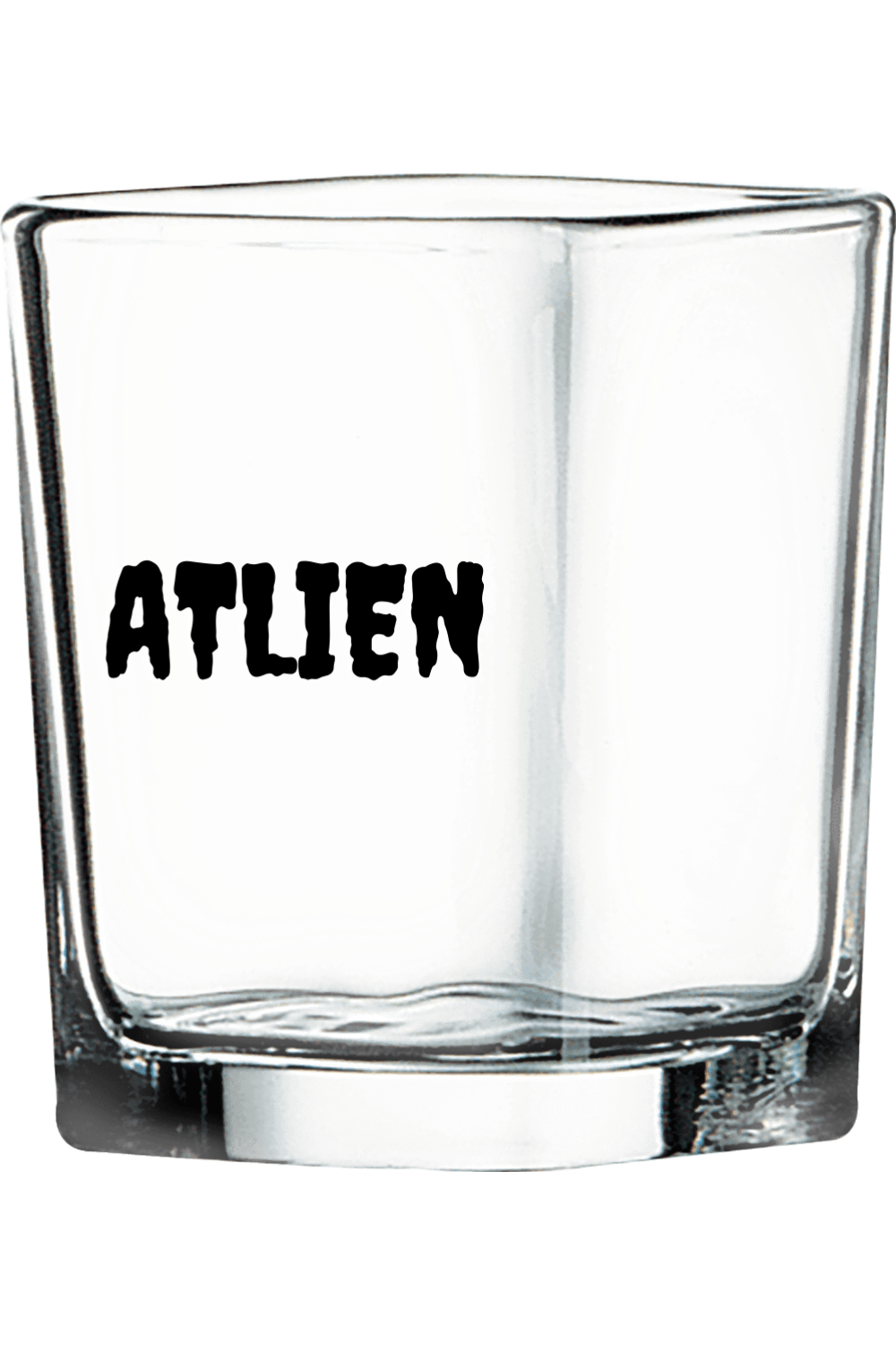 ATLien - Black Font 2 1/4 oz. Square Shot Glass