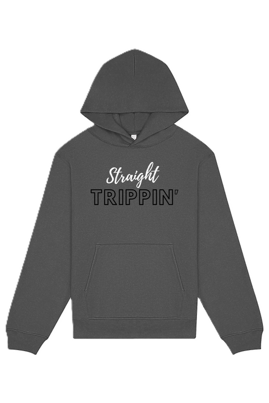 Straight Trippin' - White/Black Unisex Heavyweight Hoodie
