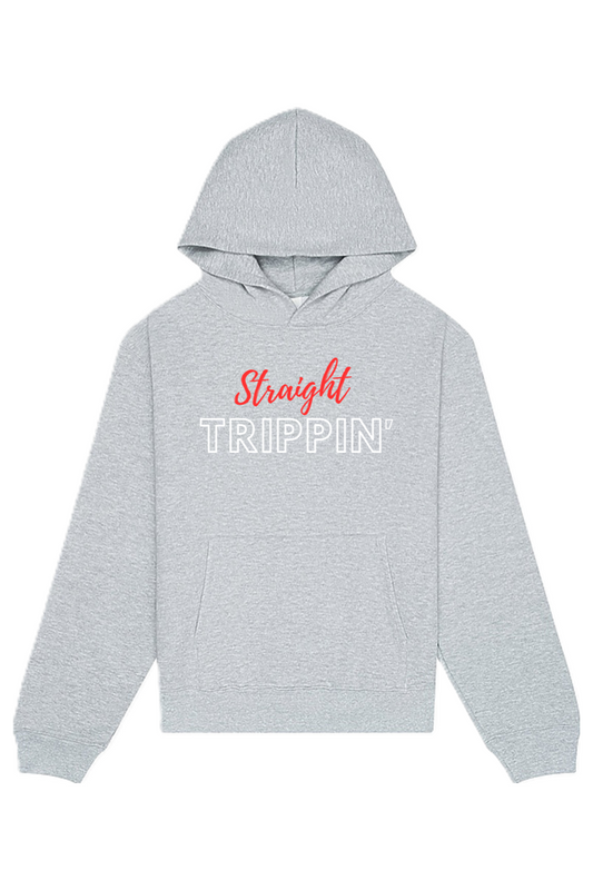 Straight Trippin' - Red/White Font Unisex Heavyweight Hoodie