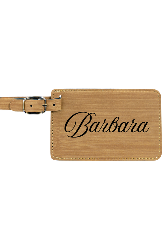 Barbara - 4 1/4" x 2 3/4" Laserable Leatherette Luggage Tag