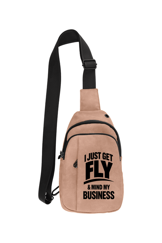 Get Fly & Mind My Business - Leatherette Explorer Crossbody Bag