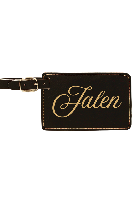 Jalen - 4 1/4" x 2 3/4" Laserable Leatherette Luggage Tag
