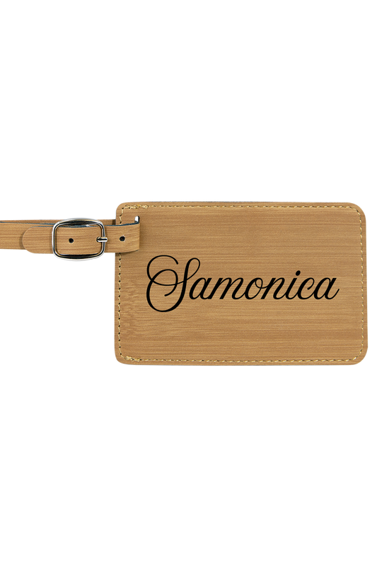 Samonica - 4 1/4" x 2 3/4" Laserable Leatherette Luggage Tag