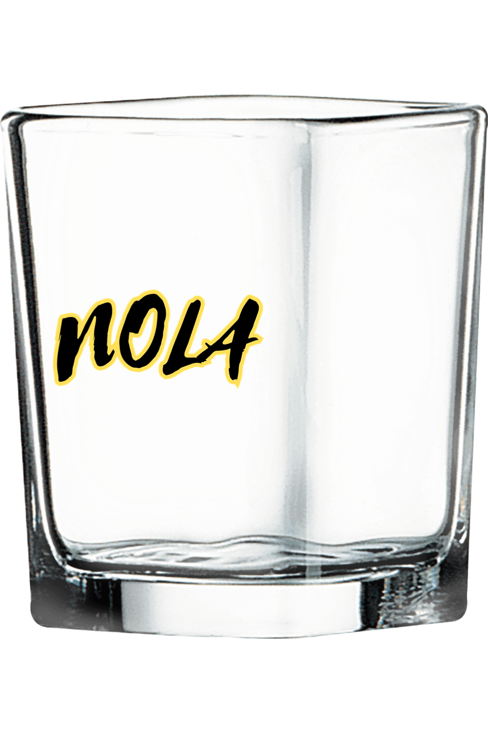 NOLA - Gold/Black Font 2 1/4 oz. Square Shot Glass