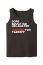 Cleared for Takeoff - White/Red Font Unisex Tank Top