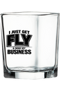 Get Fly & Mind My Business - Black Font 2 1/4 oz. Square Shot Glass