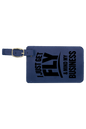Get Fly & Mind My Business - 4 1/4" x 2 3/4" Laserable Leatherette Luggage Tag