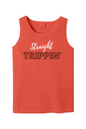 Straight Trippin' - White/Black Font Unisex Tank Top