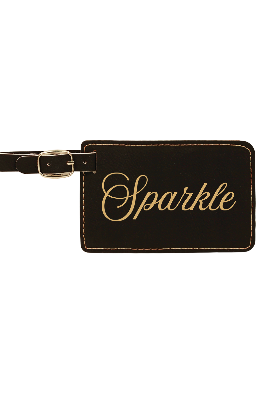 Sparkle - 4 1/4" x 2 3/4" Laserable Leatherette Luggage Tag