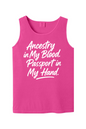 Ancestry in My Blood - White Font Unisex Tank Top