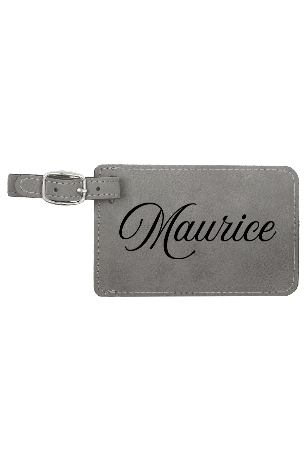 Maurice - 4 1/4" x 2 3/4" Laserable Leatherette Luggage Tag