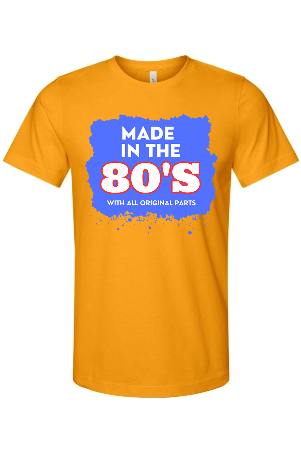 Made in the 80s Original Parts - White/Blue Unisex Short Sleeve Shirt