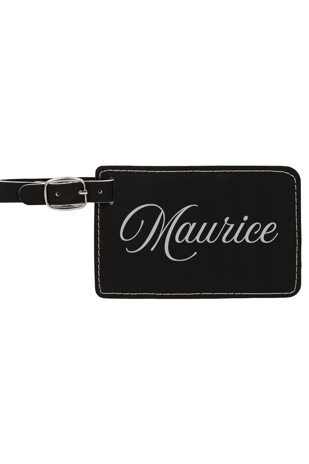 Maurice - 4 1/4" x 2 3/4" Laserable Leatherette Luggage Tag