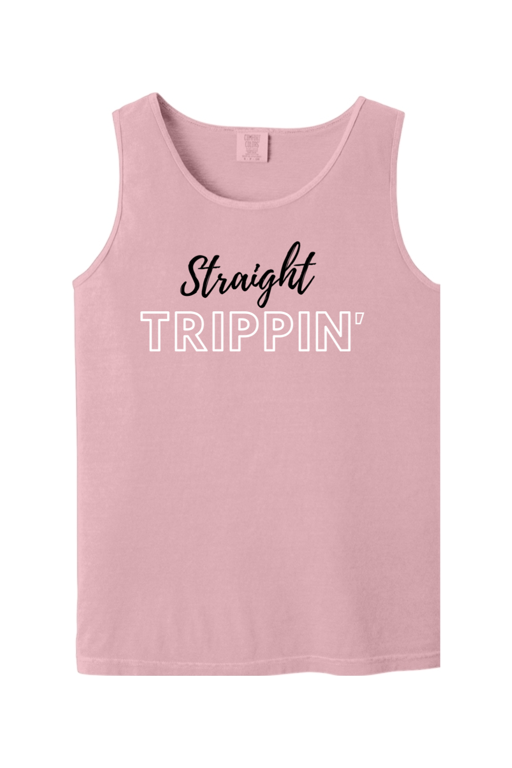 Straight Trippin' Black/White Font Unisex Tank Top