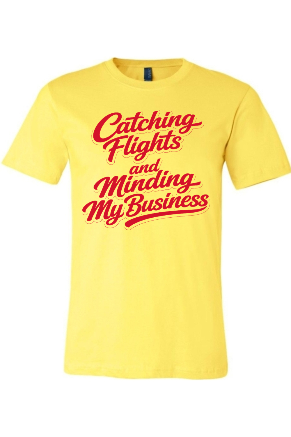 Minding My Business - Red Font Unisex Short Sleeve Shirt