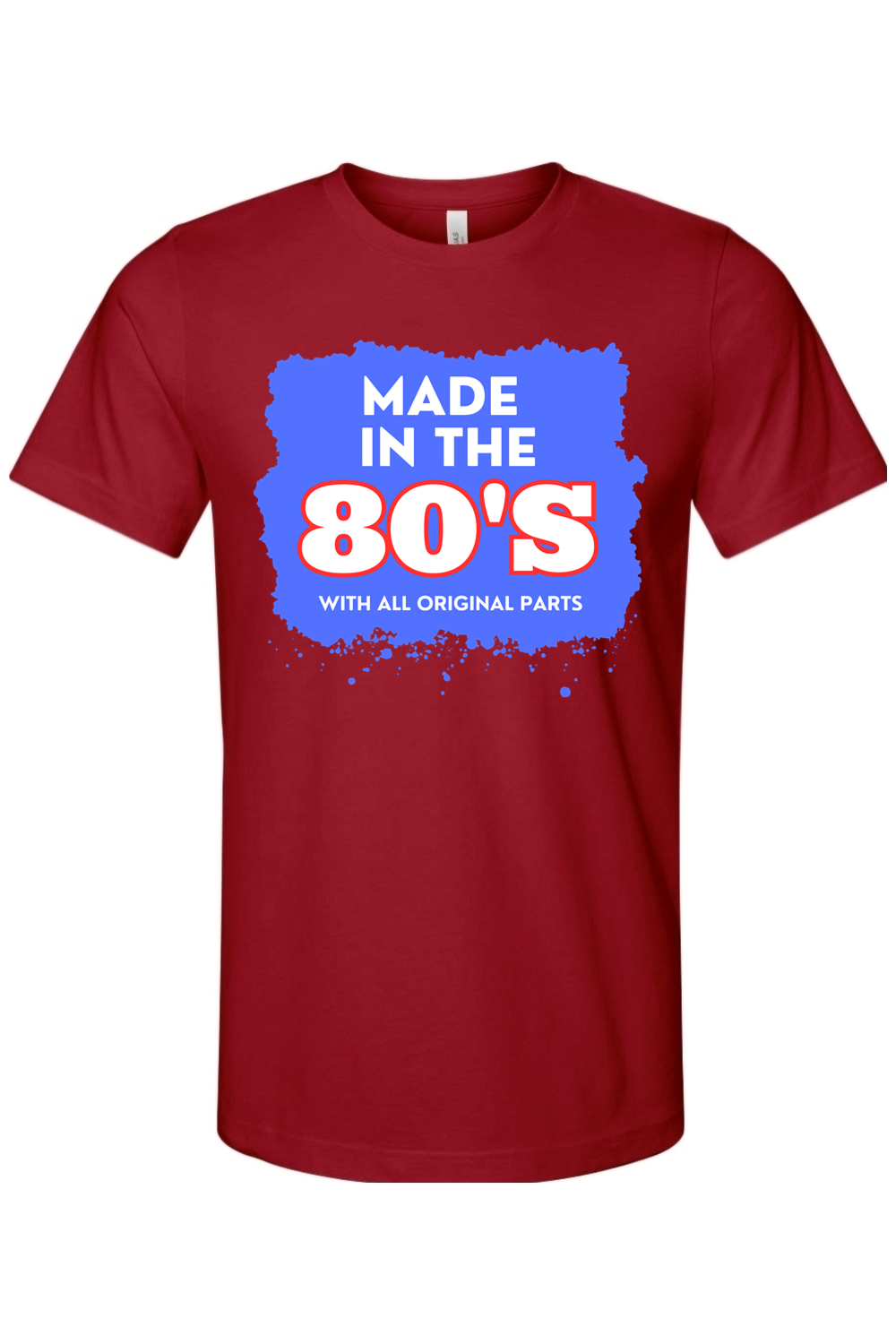 Made in the 80s Original Parts - White/Blue Unisex Short Sleeve Shirt