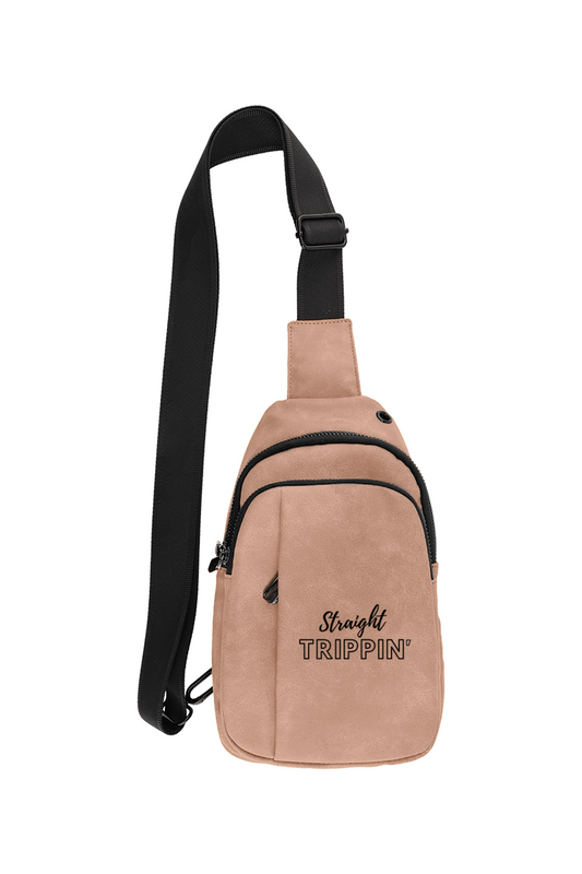 Straight Trippin' - Leatherette Explorer Crossbody Bag