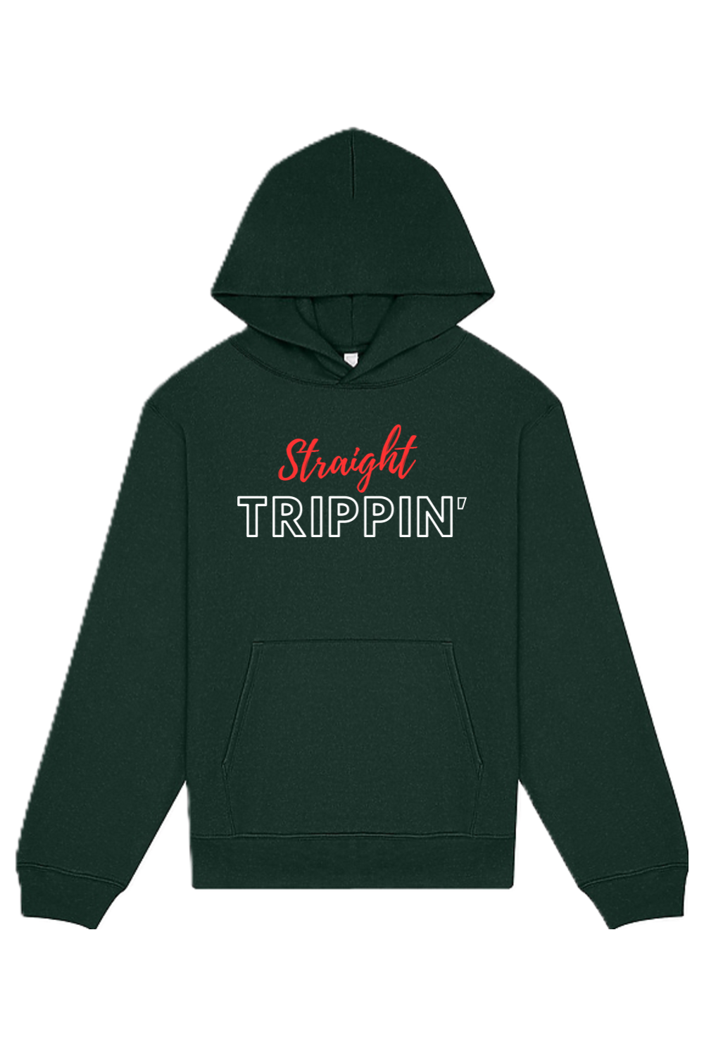 Straight Trippin' - Red/White Font Unisex Heavyweight Hoodie