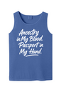 Ancestry in My Blood - White Font Unisex Tank Top