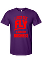 Get Fly & Mind My Business - Red Font Unisex Short Sleeve Shirt
