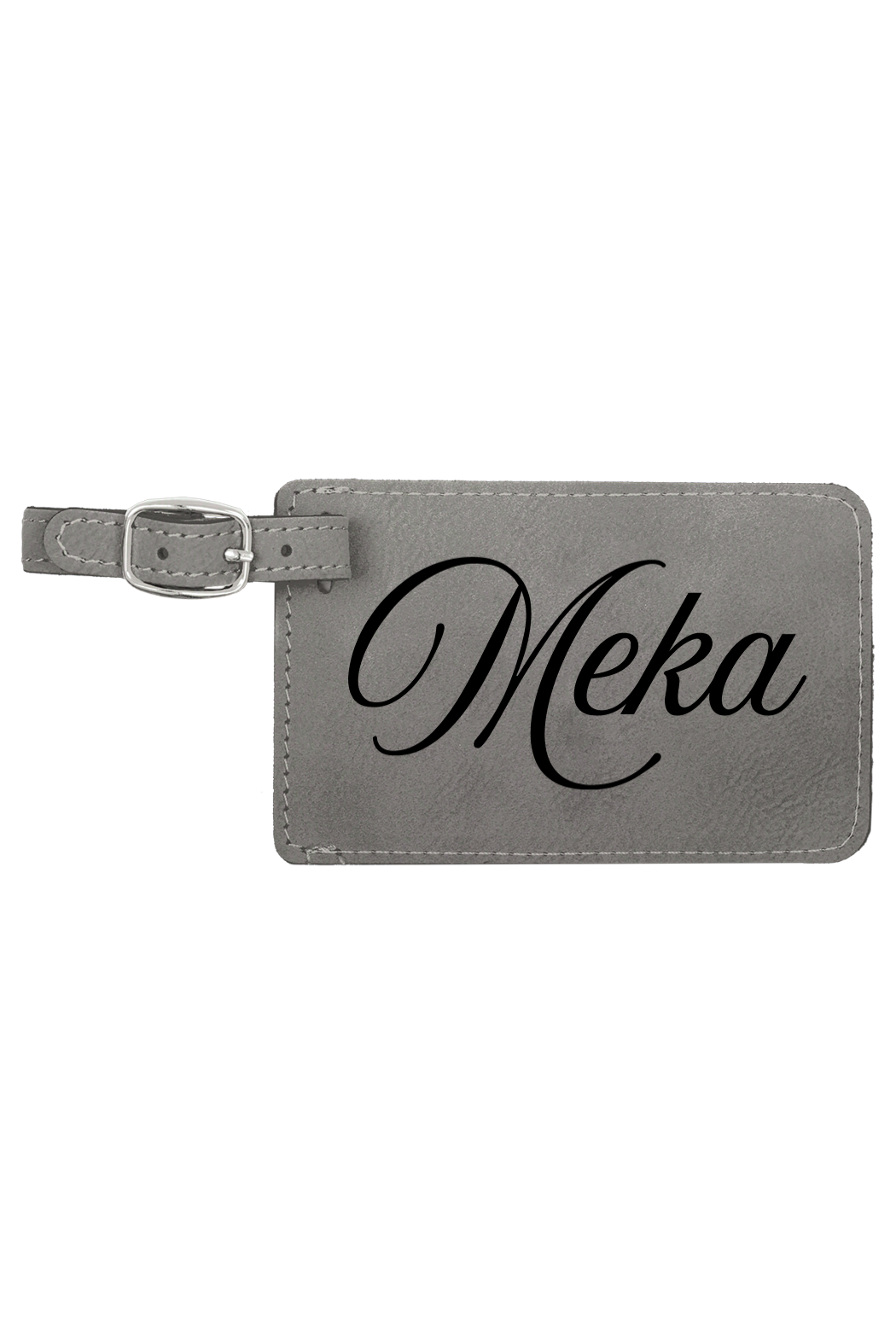 Meka - 4 1/4" x 2 3/4" Laserable Leatherette Luggage Tag