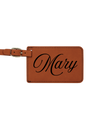 Mary - 4 1/4" x 2 3/4" Laserable Leatherette Luggage Tag