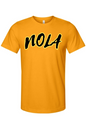 NOLA - Gold/Black Font Unisex Short Sleeve Shirt