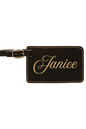 Janice - 4 1/4" x 2 3/4" Laserable Leatherette Luggage Tag