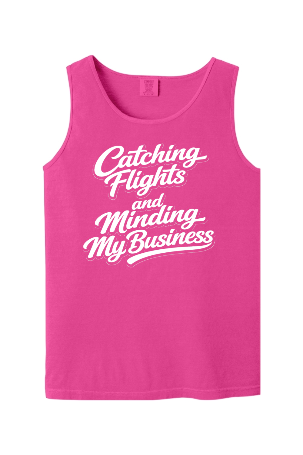 Minding My Business - White Font Unisex Tank Top