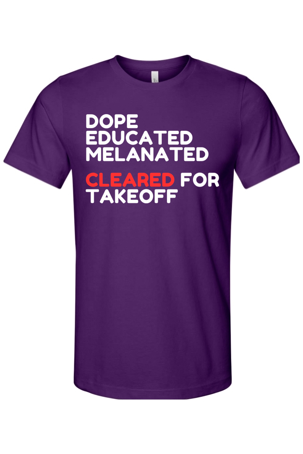 Cleared for Takeoff - White/Red Font Unisex Short Sleeve Shirt