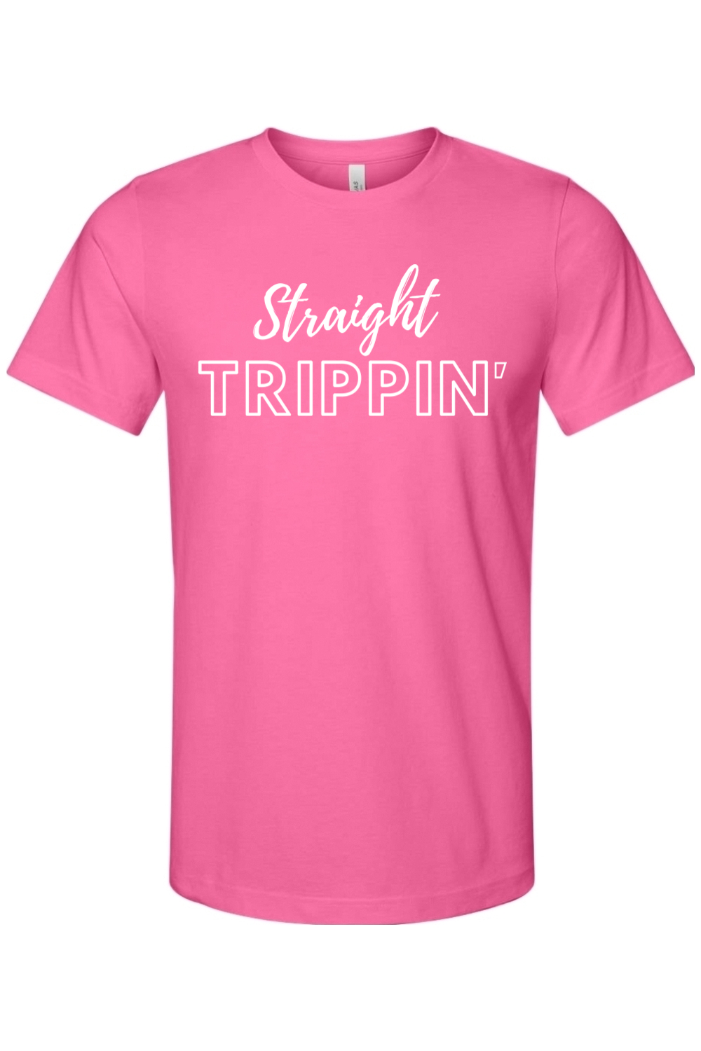 Straight Trippin' - White Font Unisex Short Sleeve Shirt