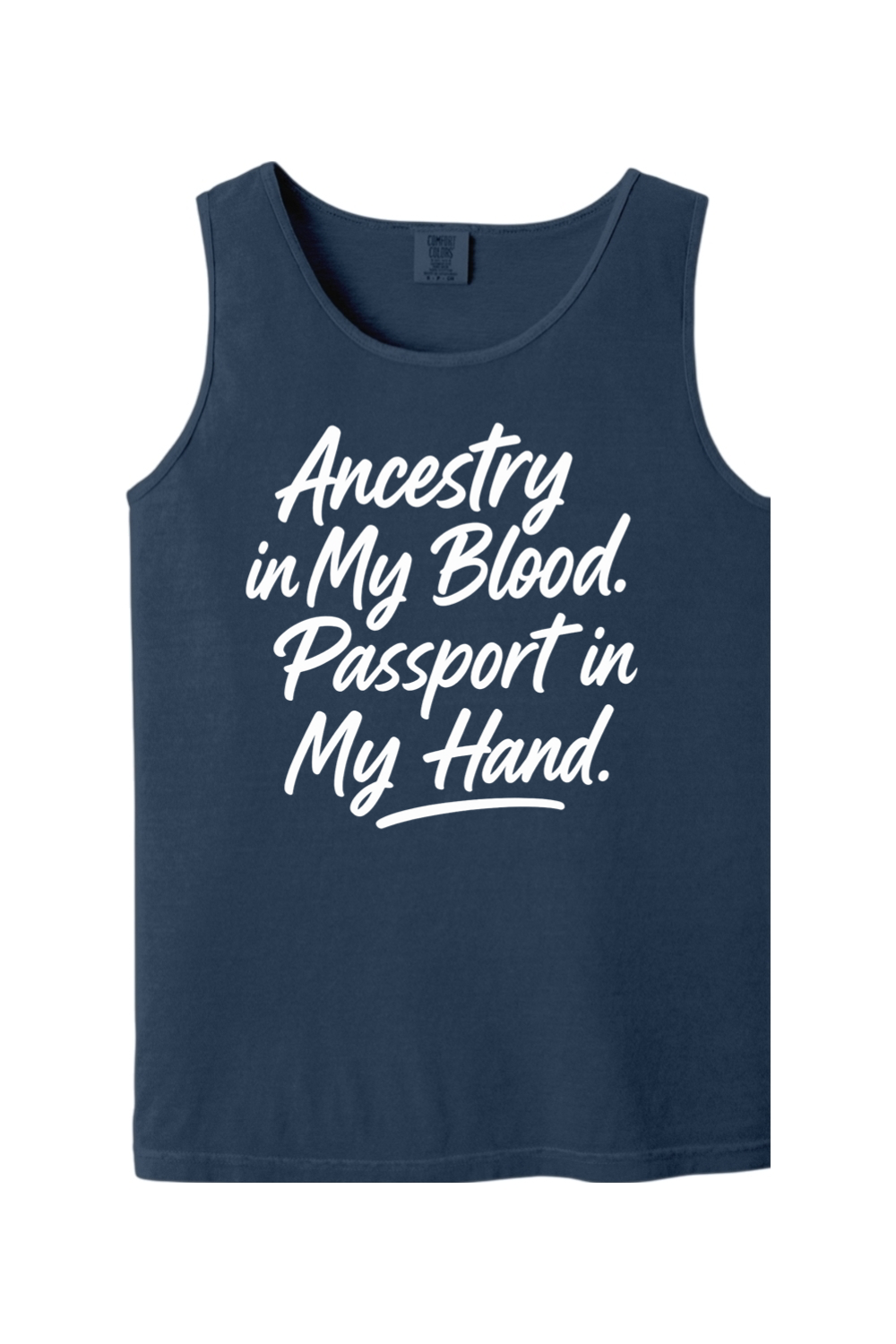 Ancestry in My Blood - White Font Unisex Tank Top