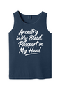 Ancestry in My Blood - White Font Unisex Tank Top