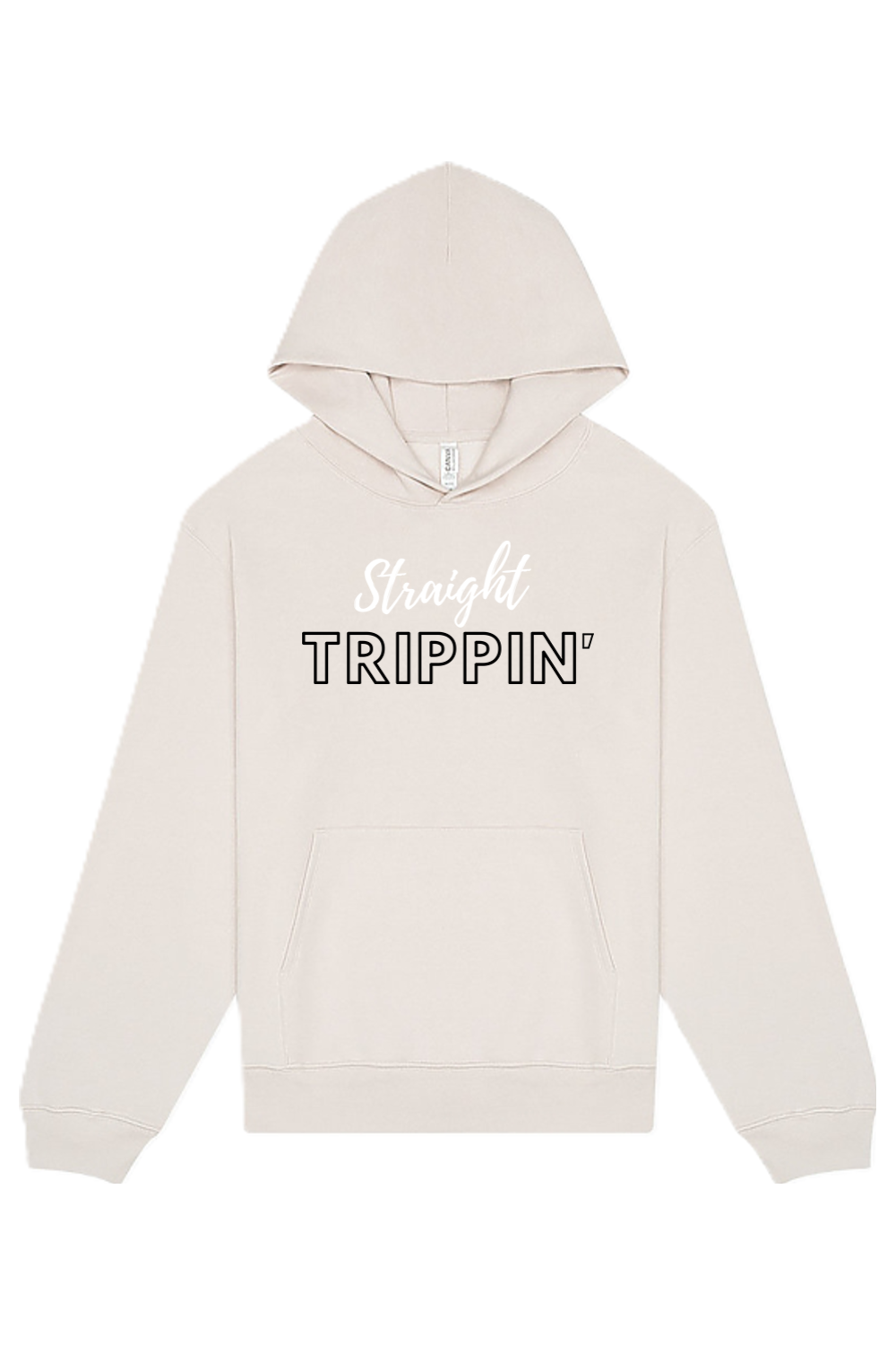 Straight Trippin' - White/Black Unisex Heavyweight Hoodie