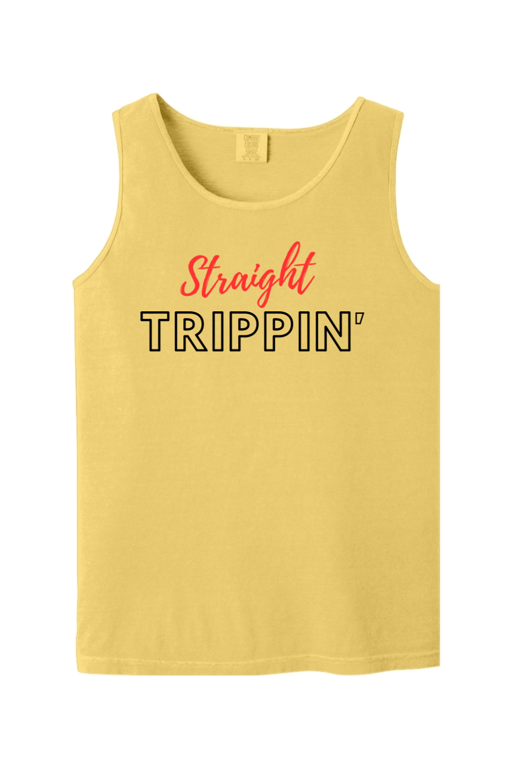 Straight Trippin' - Red/Black Font Unisex Tank Top