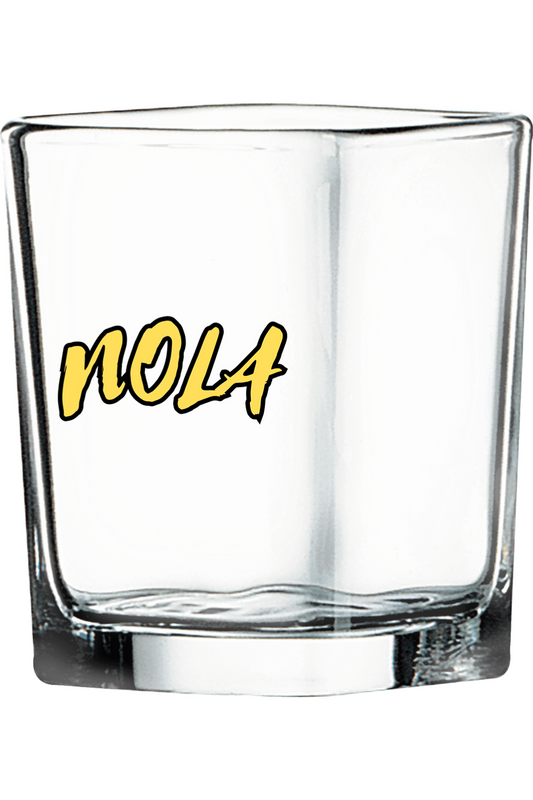 NOLA - Black/Gold Font 2 1/4 oz. Square Shot Glass