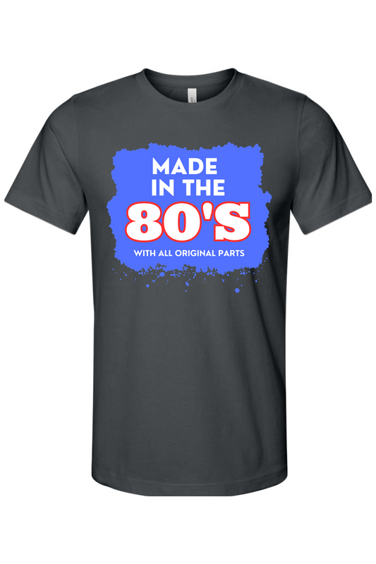 Made in the 80s Original Parts - White/Blue Unisex Short Sleeve Shirt