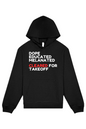 Cleared for Takeoff - White/Red Font Unisex Heavyweight Hoodie