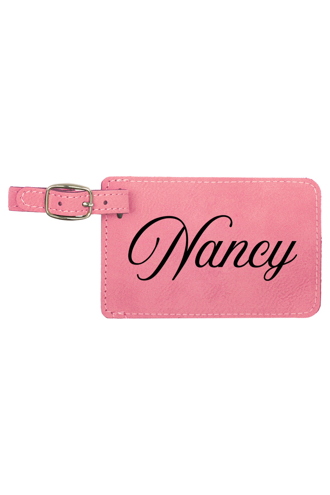 Nancy - 4 1/4" x 2 3/4" Laserable Leatherette Luggage Tag