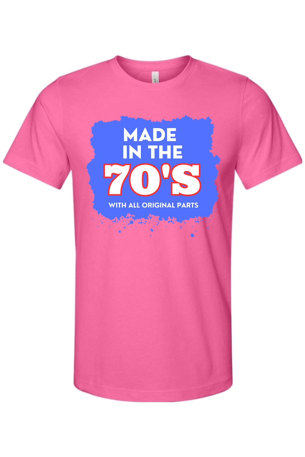 Made in the 70s Original Parts - White/Blue Unisex Short Sleeve Shirt