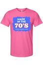Made in the 70s Original Parts - White/Blue Unisex Short Sleeve Shirt