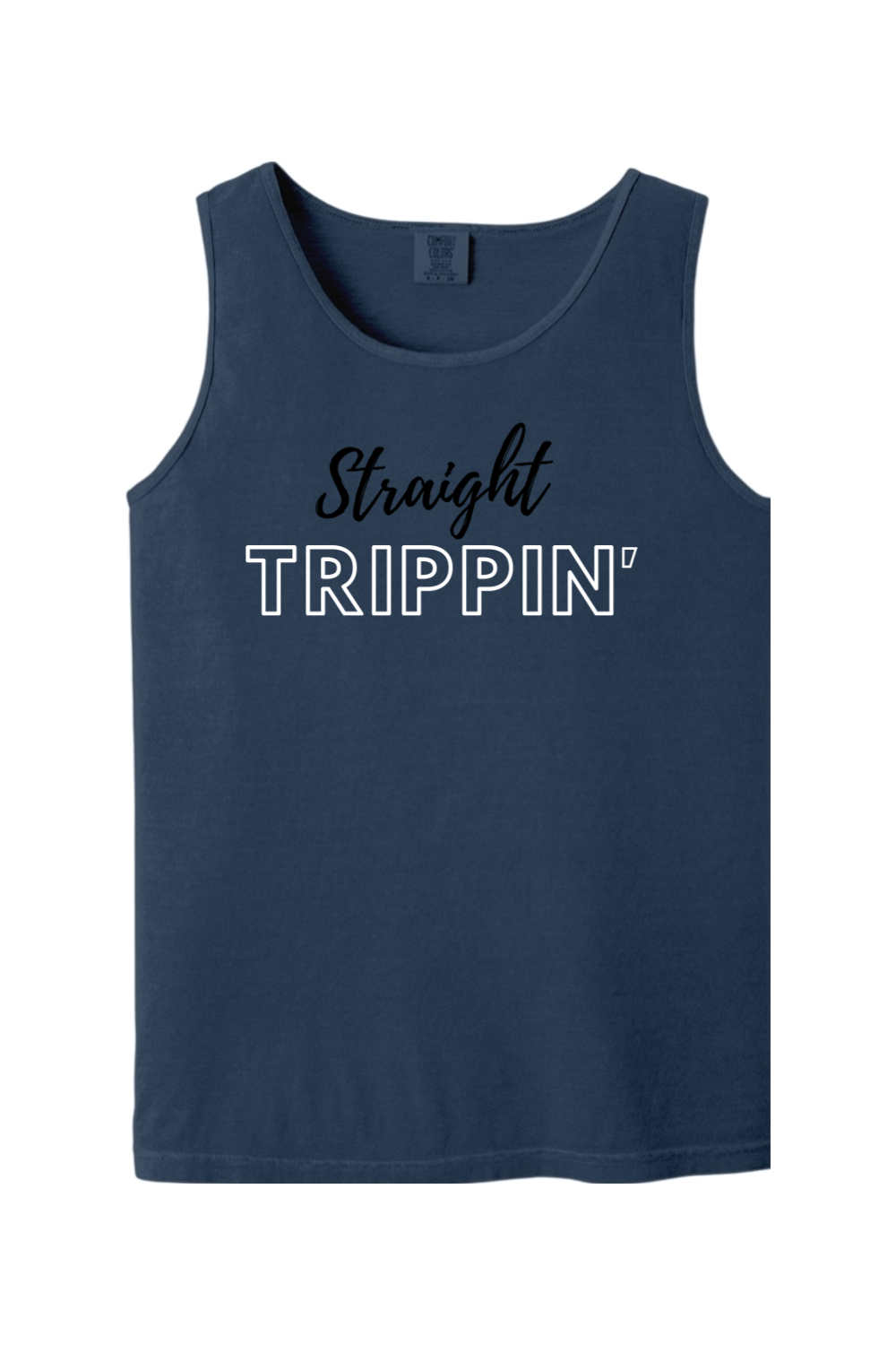 Straight Trippin' Black/White Font Unisex Tank Top