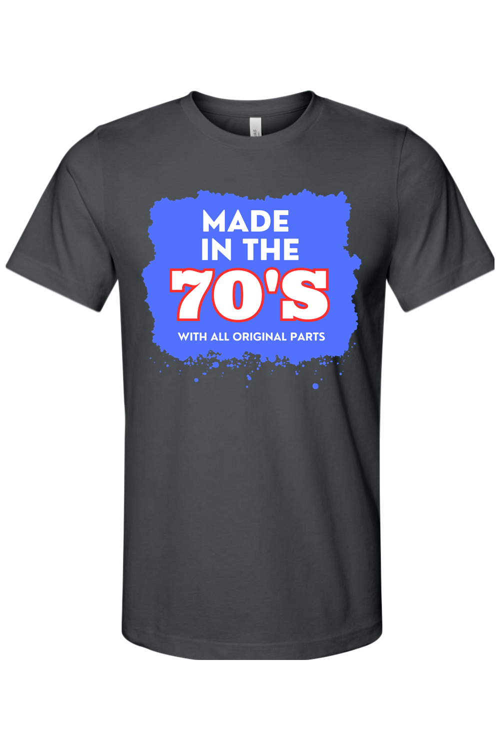 Made in the 70s Original Parts - White/Blue Unisex Short Sleeve Shirt
