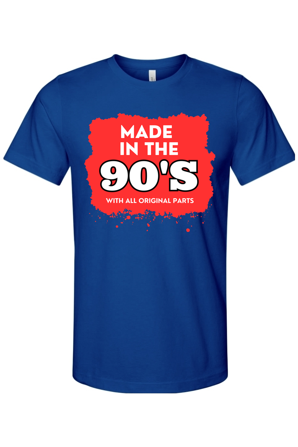 Made in the 90s Original Parts - White/Red Font Unisex Short Sleeve Shirt
