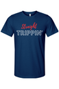 Straight Trippin' - Red/White Font Unisex Short Sleeve Shirt