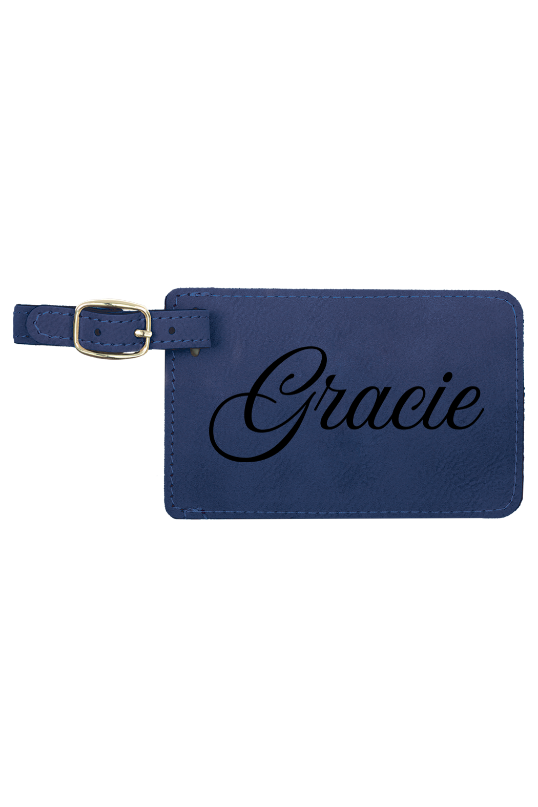 Gracie - 4 1/4" x 2 3/4" Laserable Leatherette Luggage Tag