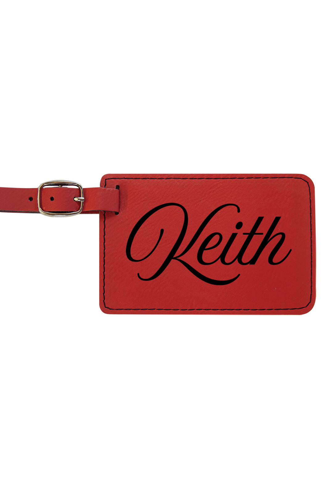 Keith - 4 1/4" x 2 3/4" Laserable Leatherette Luggage Tag