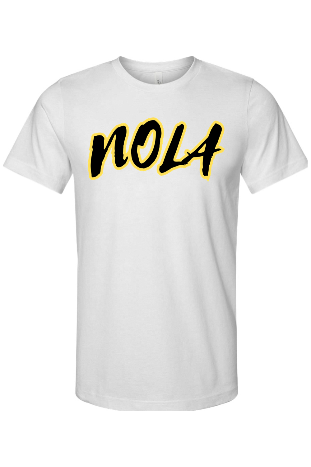 NOLA - Gold/Black Font Unisex Short Sleeve Shirt