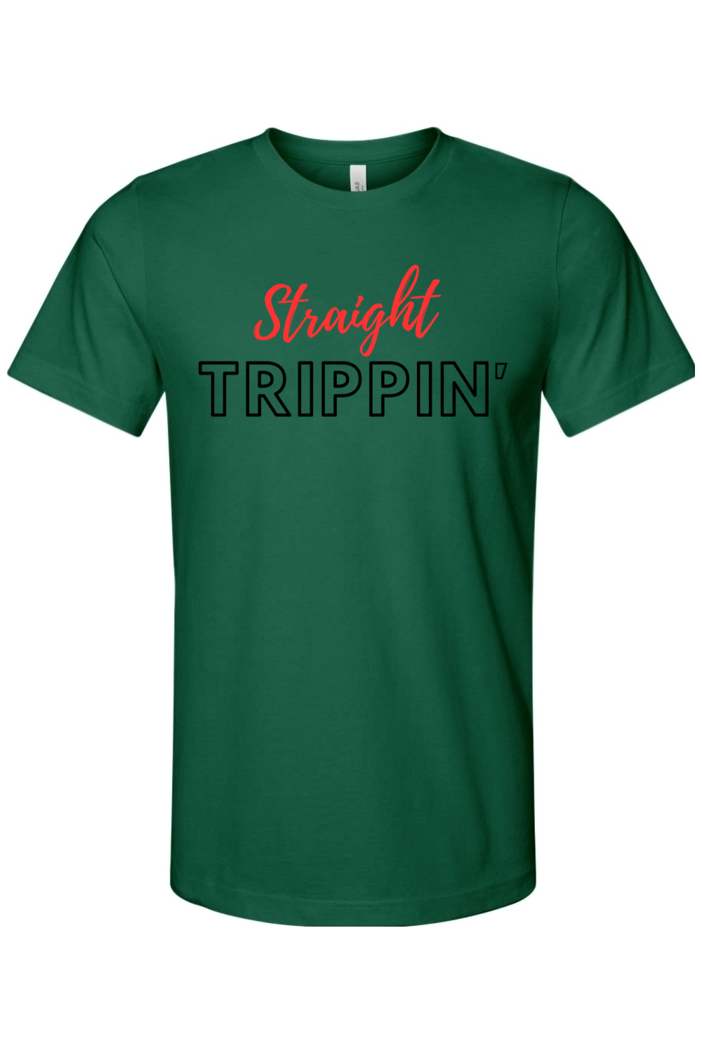 Straight Trippin' - Red/Black Font Unisex Short Sleeve Shirt